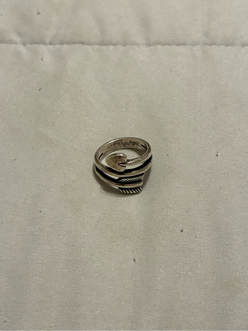 James Avery sterling silver arrow and heart ring